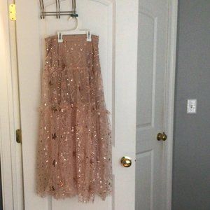 Maxi Eva Franco Pink/Rose Tulle Skirt